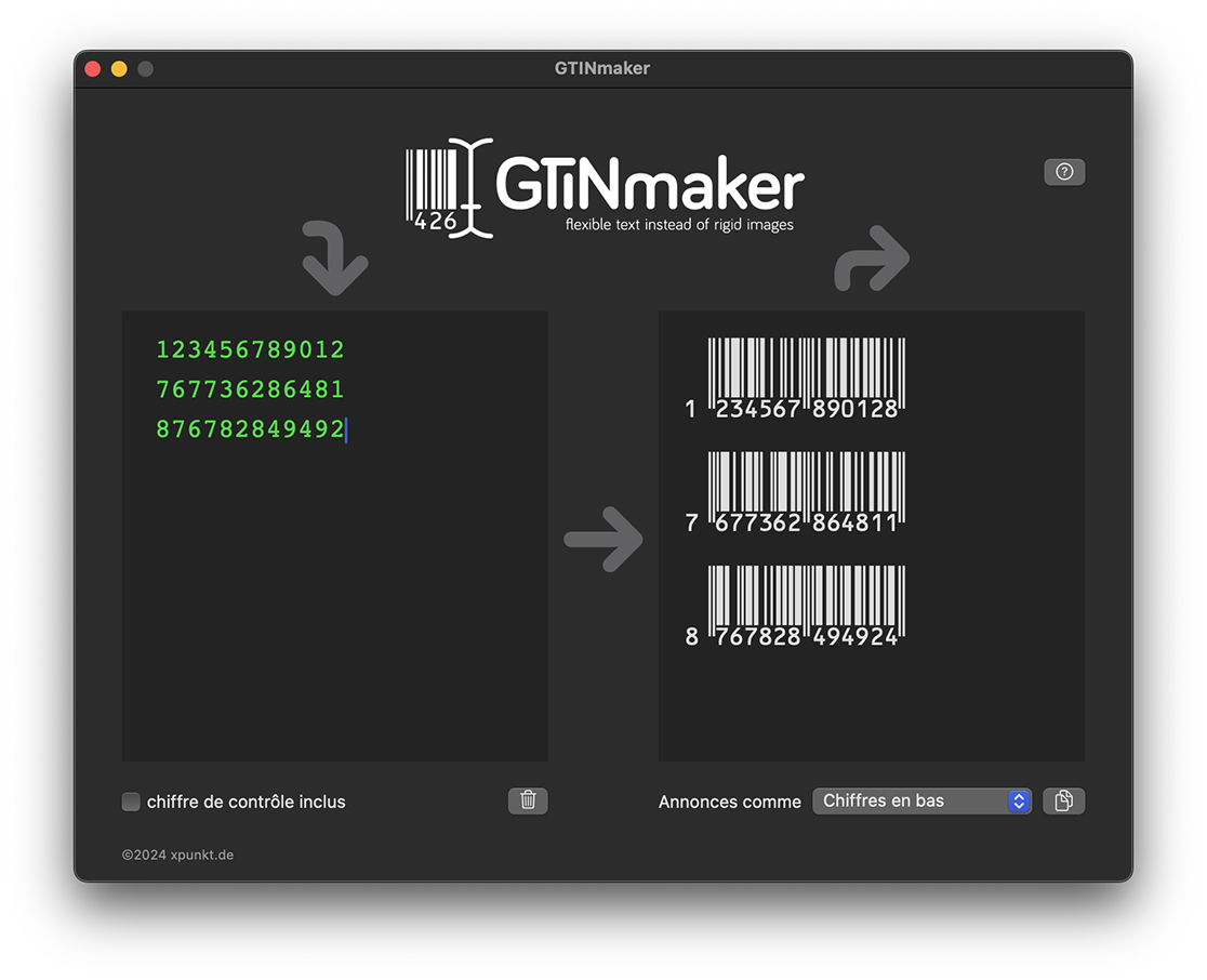 GTINmaker App Screenshot macOS
